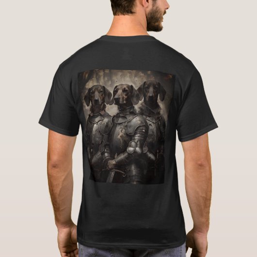 Drie hondenridders T-shirt - kankerbestrijdingstou (Achterkant)