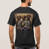 Drie hondenridders T-shirt - kankerbestrijdingstou (Achterkant)
