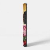 DRIE HONDSJES MET ROZEN MONOGRAM iPhone HOESJE (Linkerkant)