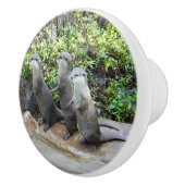 Drie Hongaarse otters, Keramische Knop (Rechts)