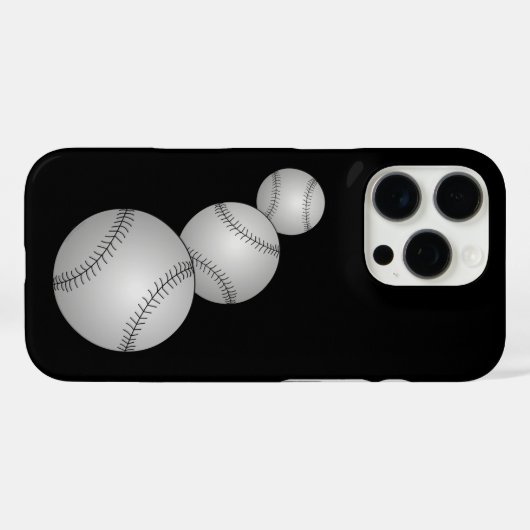 Drie honkballen Case-Mate iPhone case (Achterkant (horizontaal))