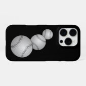 Drie honkballen iPhone hoesje (Achterkant horizontaal)