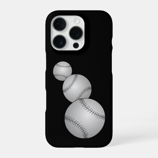 Drie honkballen iPhone hoesje (Achterkant)