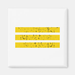 Drie horizontale strepen Yin-Yang-symbool Magneet