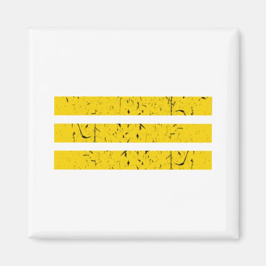 Drie horizontale strepen | Yin-Yang-symbool Magneet (Voorkant)