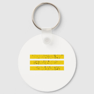 Drie horizontale strepen Yin-Yang-symbool Sleutelhanger