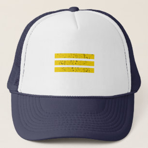 Drie horizontale strepen Yin-Yang-symbool Trucker Pet