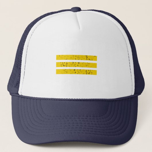 Drie horizontale strepen | Yin-Yang-symbool Trucker Pet (Voorkant)