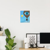 Drie Hot Air-luchtballonnen Beeld van de Liefde-Po Poster (Thuiskantoor)