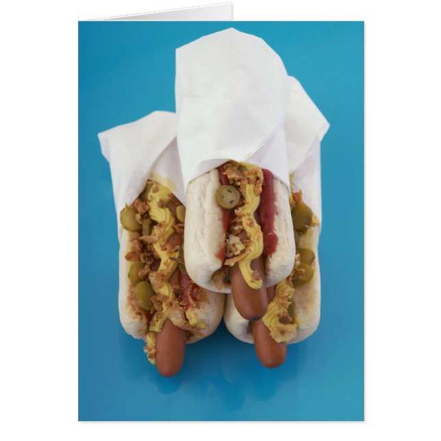Drie hotdogs in bundels (Voorkant)