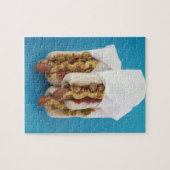 Drie hotdogs in bundels legpuzzel (Horizontaal)