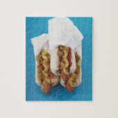 Drie hotdogs in bundels legpuzzel (Verticaal)