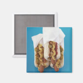 Drie hotdogs in bundels magneet (Voorkant / Achterkant)