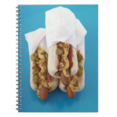 Drie hotdogs in bundels notitieboek (Voorkant)