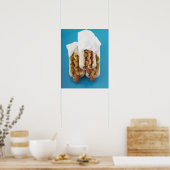 Drie hotdogs in bundels poster (Keuken)