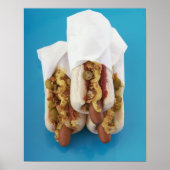 Drie hotdogs in bundels poster (Voorkant)