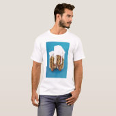 Drie hotdogs in bundels t-shirt (Voorkant volledig)