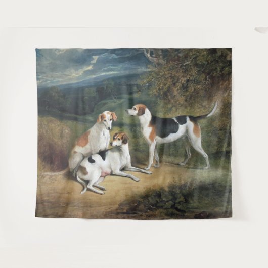 Drie Hounds Art Museum Mural | Muur Wandkleed (Voorkant (horizontaal))