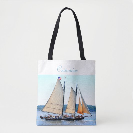 drie houten schoenenzeilen tote bag (Voorkant)