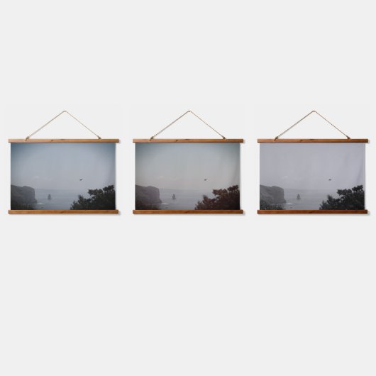 Drie houten Topped Wandtapijttinten op aarde Hangend Wandkleed (Driedubbel)