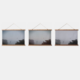 Drie houten Topped Wandtapijttinten op aarde Hangend Wandkleed