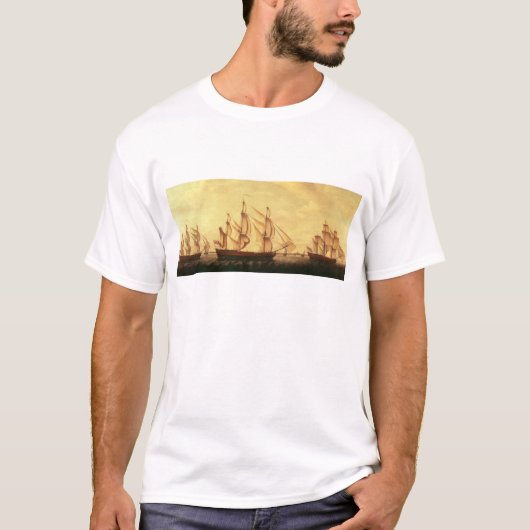 Drie Hudson Bay-schepen in de Theems T-shirt (Voorkant)