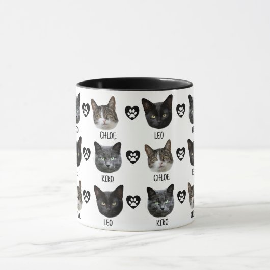 Drie huisdierengezichten, Creëer uw eigen foto-Mok Mok (Midden)