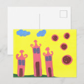 drie huizen die ohhhh zeggen briefkaart (Voorkant / Achterkant)