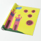 drie huizen die ohhhh zeggen cadeaupapier (Uitgerold)