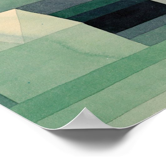 Drie huizen: Paul Klee 1922 Poster (Hoek)