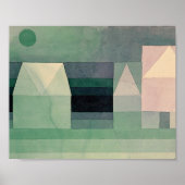 Drie huizen: Paul Klee 1922 Poster (Voorkant)
