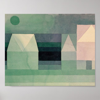 Drie huizen: Paul Klee 1922 Poster