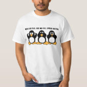 Drie Humor Wise Penguins T-shirt (Voorkant)