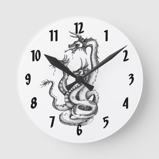 Drie Hydra Design Clock Ronde Klok (Voorkant)