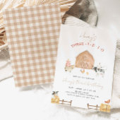 Drie-I-E-I-O Boerderijdieren 3e Verjaardag Beige S Kaart