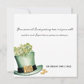 Drie Ierse St Patrick's Day Leprechaun Petten Kaart (Achterkant)