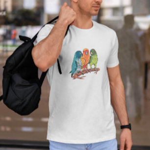 Drie illustraties t-shirt
