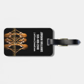 Drie impala's drink 's nachts samen bagagelabel (Achterkant horizontaal)