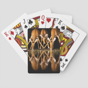 Drie impala's drink 's nachts samen pokerkaarten