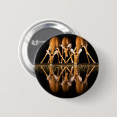 Drie impala's drink 's nachts samen ronde button 5,7 cm (Voorkant /achterkant)