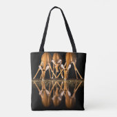 Drie impala's drink 's nachts samen tote bag (Achterkant)