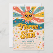 Drie in de zon Zonne 3e verjaardag Kaart (Voorkant)