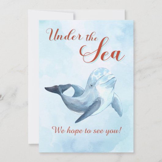 Drie in het Zee Zeemeermin Thema 3e verjaardag Kaart (Achterkant)