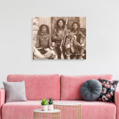 Drie Indische Braves, gefotografeerd door de Royal Canvas Afdruk (Insitu (Woonkamer))