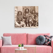 Drie Indische Braves, gefotografeerd door de Royal Canvas Afdruk (Insitu (Woonkamer))