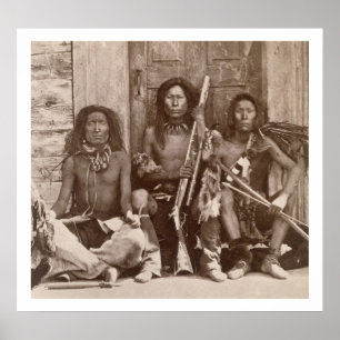 Drie Indische Braves, gefotografeerd door de Royal Poster