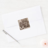 Drie Indische Braves, gefotografeerd door de Royal Vierkante Sticker (Envelop)