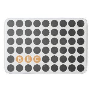 Drie Initiaal gestippeld Badmat