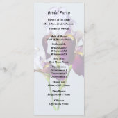 Drie Irissen in Schakeringen van Magenta Programmakaart (Achterkant)