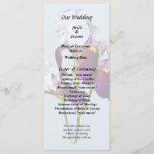 Drie irissen in tinten van magenta programmakaart (Voorkant)